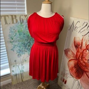 EUC EXPRESS Red Fit and Flare MIDI dress 🥰